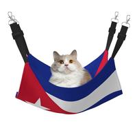 EdWal Cuban flag print Soft Sleeping Hammock Cat Hammock for Cage Hanging,Pet Hammock Bed Adjustable for Small Animals
