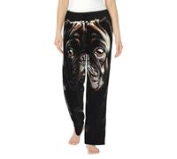 EdWal Cute Black Pug Dog Print Women'S Lightweight Lounge Pajama Pants - Soft Breathable Versatile Sleep Bottoms S-3xl