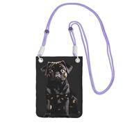 EdWal Cute Black Pug Dog-Standard-Scale-2_00x Print Crossbody Bag For Women, Mini Phone Purses, Cute Phone Wallet, For Hiking Travel Gift
