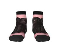 EdWal Cute Black Pug print Men's Moisture Control Crew Socks Socks For Men and Women Gifts For Golf, Hunting, Camping