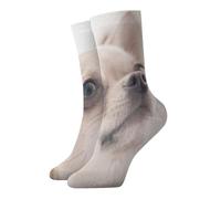 EdWal Cute Chihuahua Print Fall Warm Crew Socks For Adults Couples Cushion Boot Socks For Running Hiking Athletic