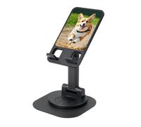 EdWal Cute Corgi Print Adjustable Foldable Phone Stand,360 Rotating Cell Phone Holder For Desk,Travel Essentials