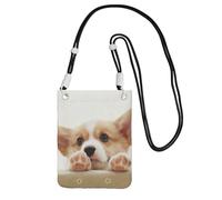 EdWal Cute Corgi Print Crossbody Bag For Women, Mini Phone Purses, Cute Phone Wallet, For Hiking Travel Gift
