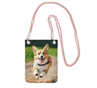 EdWal Cute Corgi Print Crossbody Bag For Women, Mini Phone Purses, Cute Phone Wallet, For Hiking Travel Gift