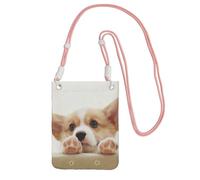 EdWal Cute Corgi Print Crossbody Bag For Women, Mini Phone Purses, Cute Phone Wallet, For Hiking Travel Gift