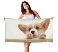 EdWal Cute Corgi Print Spa Bath Towels 70cm X 140cm,Soft Quick Drying Beach Towels For Bathroom,Gym,Travel