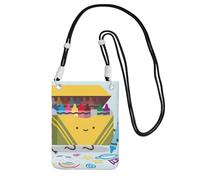 EdWal Cute Crayons Box Print Crossbody Bag For Women, Mini Phone Purses, Cute Phone Wallet, For Hiking Travel Gift