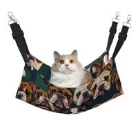 EdWal cute english bulldog print Soft Sleeping Hammock Cat Hammock for Cage Hanging,Pet Hammock Bed Adjustable for Small Animals