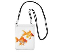 EdWal Cute Goldfishes Print Crossbody Bag For Women, Mini Phone Purses, Cute Phone Wallet, For Hiking Travel Gift