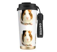 EdWal Cute Guinea Pig Print Insulated Stainless Steel Travel Coffee Mug,Coffee Cups with Lids, for Hot Cold Drinks