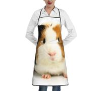 EdWal Cute Guinea Pig Print Kitchen Aprons, Apron For Cooking With Pocket, Unisex Chef Aprons For Men Women