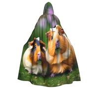 EdWal Cute Guinea Pigs Print Unisex Adults Hooded Cloak Cape Uniform, Hooded Robe, For Halloween Cosplay Costumes