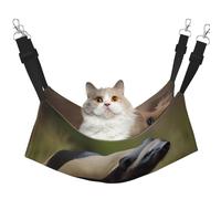 EdWal Cute Honey Badger print Soft Sleeping Hammock Cat Hammock for Cage Hanging,Pet Hammock Bed Adjustable for Small Animals