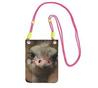 EdWal Cute Ostrich Print Crossbody Bag For Women, Mini Phone Purses, Cute Phone Wallet, For Hiking Travel Gift