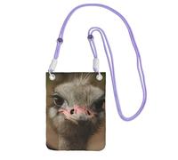 EdWal Cute Ostrich Print Crossbody Bag For Women, Mini Phone Purses, Cute Phone Wallet, For Hiking Travel Gift