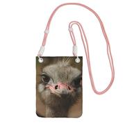 EdWal Cute Ostrich Print Crossbody Bag For Women, Mini Phone Purses, Cute Phone Wallet, For Hiking Travel Gift