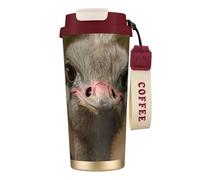 EdWal Cute Ostrich Print Insulated Stainless Steel Travel Coffee Mug,Coffee Cups with Lids, for Hot Cold Drinks