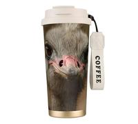 EdWal Cute Ostrich Print Insulated Stainless Steel Travel Coffee Mug,Coffee Cups with Lids, for Hot Cold Drinks