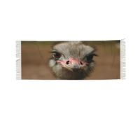 EdWal Cute Ostrich Print Wool Feel Shawl Large Pashmina Travel Blanket Scarf For Women For Christmas Winter Gift