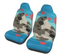 EdWal Cute Otters Print Front Seat Covers, Easy To Install Two Car Seat Protector Cover Set Accessories Auto Trucks Suv