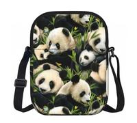 Edwal Cute Panda Print Small Crossbody Bag For Women Waterproof Phone Purse With Adjustable Strap For Travel Work