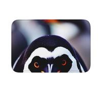 EdWal Cute Penguin Head Print Crystal Velvet Entry Rug Non-Slip Indoor Front Doormat For Porch Or Home Decor, 60x40 Cm