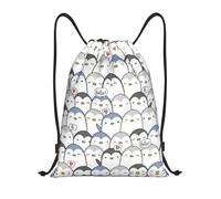 EdWal Cute Penguin print Drawstring Backpack Drawstring Gym Bags Draw String Bags Backpack for Sports, Gym, Travel