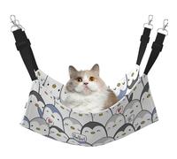 EdWal Cute Penguin print Soft Sleeping Hammock Cat Hammock for Cage Hanging,Pet Hammock Bed Adjustable for Small Animals