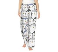 EdWal Cute Penguin Print Women'S Lightweight Lounge Pajama Pants - Soft Breathable Versatile Sleep Bottoms S-3xl