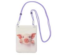 EdWal Cute Pig Print Crossbody Bag For Women, Mini Phone Purses, Cute Phone Wallet, For Hiking Travel Gift