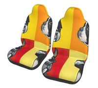 EdWal Cute Pug Print Front Seat Covers, Easy To Install Two Car Seat Protector Cover Set Accessories Auto Trucks Suv