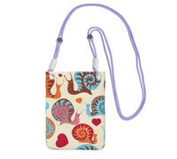EdWal Cute Snail Print Crossbody Bag For Women, Mini Phone Purses, Cute Phone Wallet, For Hiking Travel Gift