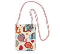 EdWal Cute Snail Print Crossbody Bag For Women, Mini Phone Purses, Cute Phone Wallet, For Hiking Travel Gift