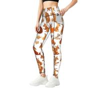 Edwal Cute Squirrels Print High Waisted Leggings with Pockets for Women Stretchy Yoga Pants Breathable Running Leggings