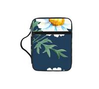EdWal Daisy Print Bible Case Cosmetic Bag with Sturdy Handle Wash Bag Tablet Sleeve Small Tool Bag for Books
