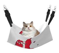 EdWal Danish Flag Map print Soft Sleeping Hammock Cat Hammock for Cage Hanging,Pet Hammock Bed Adjustable for Small Animals