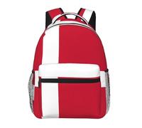 EdWal Danish Flag Print Hiking Backpack Laptop Backpack For Men Women Waterproof Rucksack Easy To Clean Travel Bag