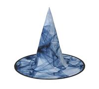 EdWal Dark Blue Marble Print Halloween Witch Hat Costume Accessory Women Hats For Halloween Party Cosplay For Home, Yard,