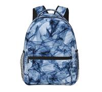 EdWal Dark Blue Marble Print Hiking Backpack Laptop Backpack For Men Women Waterproof Rucksack Easy To Clean Travel Bag