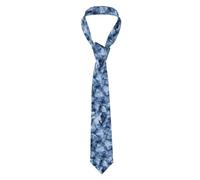 EdWal Dark Blue Marble Print Men'S Neckties Tie Fashion Tie Funny Ties, For Wedding Party Meeting Outfit