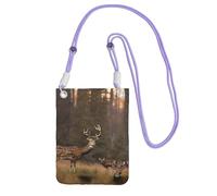 EdWal Deer Hunting Print Crossbody Bag For Women, Mini Phone Purses, Cute Phone Wallet, For Hiking Travel Gift