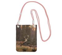 EdWal Deer Hunting Print Crossbody Bag For Women, Mini Phone Purses, Cute Phone Wallet, For Hiking Travel Gift