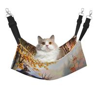 EdWal Deer Wildlife Art print Soft Sleeping Hammock Cat Hammock for Cage Hanging,Pet Hammock Bed Adjustable for Small Animals