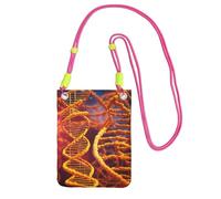EdWal Dna Chain Photo Print Crossbody Bag For Women, Mini Phone Purses, Cute Phone Wallet, For Hiking Travel Gift