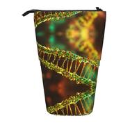 EdWal DNA Chain Photo Print Stand-Up Telescopic Pencil Case Cute Pencil Case Stationery Pen Case Cosmetics Bag