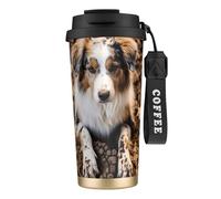 EdWal Dog Bones Paw Prints Print Insulated Stainless Steel Travel Coffee Mug,Coffee Cups with Lids, for Hot Cold Drinks