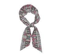 EdWal Donkey And Flower Printed Scarves, Fashion Women'S Scarf, Women'S Fashion Oblique Angle Satin Scarfs