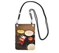 EdWal Drum Set-Standard Print Crossbody Bag For Women, Mini Phone Purses, Cute Phone Wallet, For Hiking Travel Gift