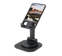 EdWal Dublin Ireland Ha Penny Bridge River Print Adjustable Foldable Phone Stand,360 Rotating Cell Phone Holder For Desk,Travel Essentials