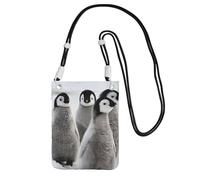 EdWal Emperor Penguin Print Crossbody Bag For Women, Mini Phone Purses, Cute Phone Wallet, For Hiking Travel Gift